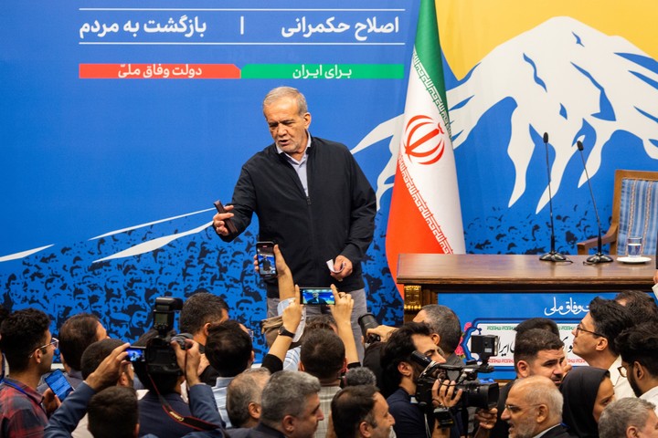 El presidente de Irán Masoud Pezeshkian.