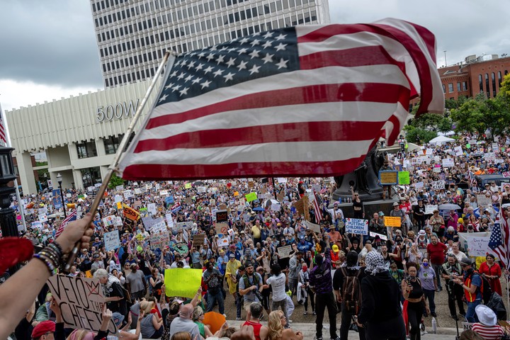 Manifestación contra Trump en Louisville, Kentucky. Foto AP Photo
