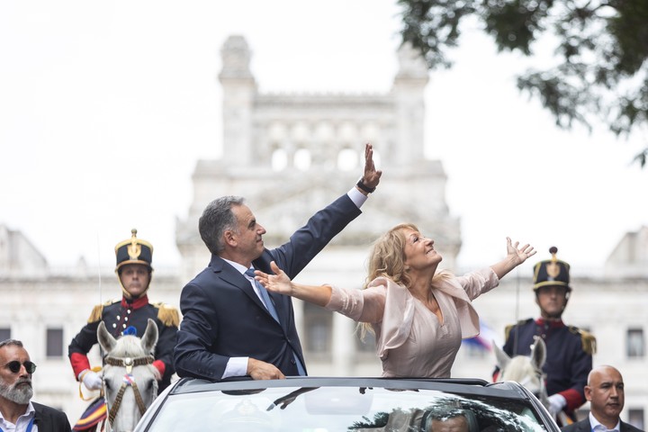 Yamandú Orsi, presidente de Uruguay, visita por segunda vez Argentina para la cumbre del Mercosur. Foto: Camilo dos Santos/Presidencia Uruguay