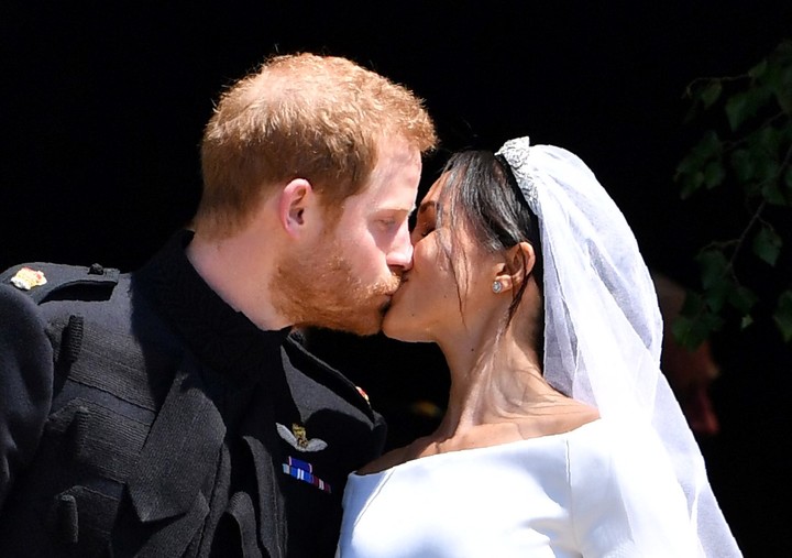 Harry y Meghan, el dia de su boda, en 2018. Foto: Ben Stansall / AFP