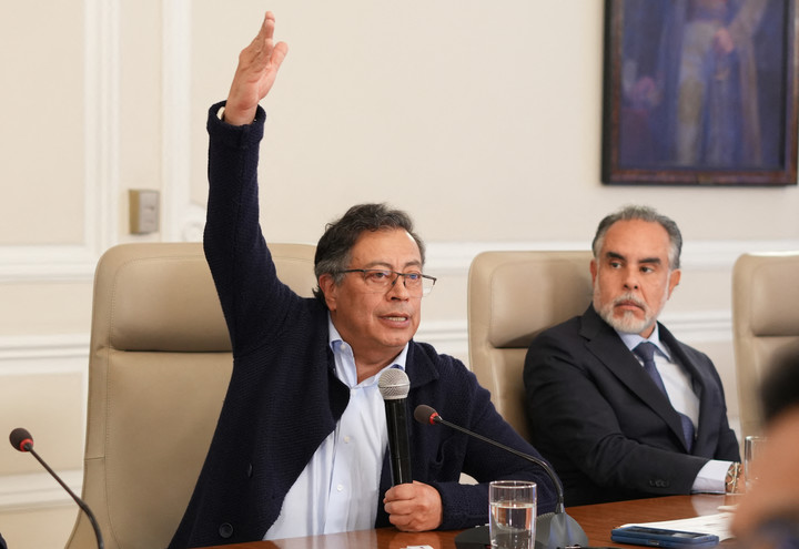 Gustavo Petro, con Armando Benedetti, actual ministro del Interior de Colombia. Foto AFP